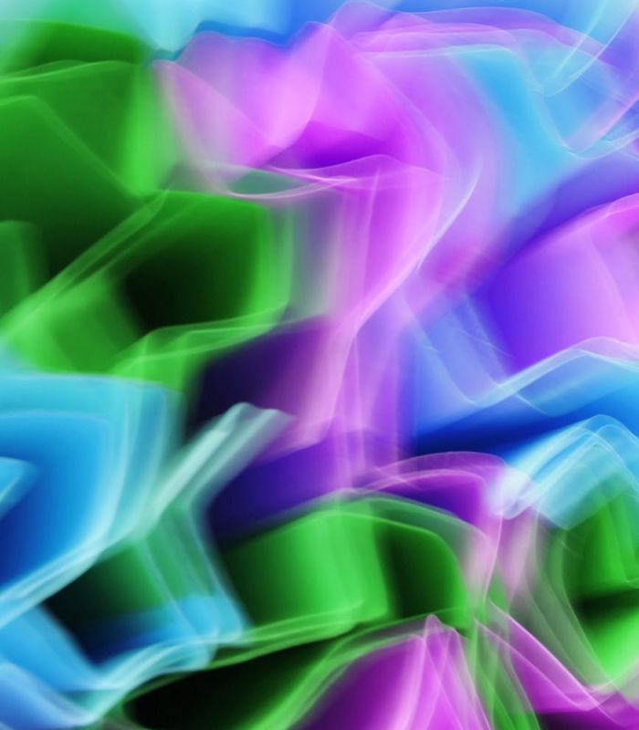 Abstract blue and green neon lights pattern